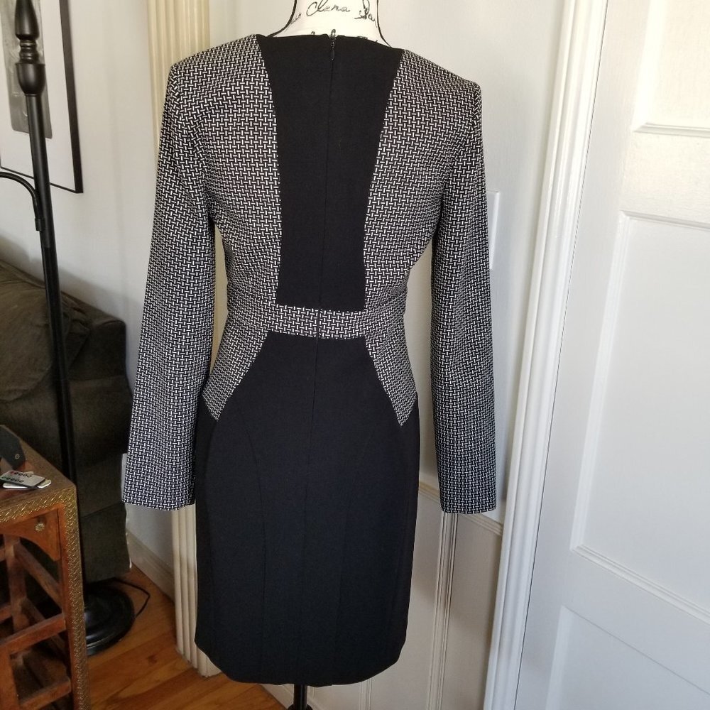 Diane Von Furstenberg Black & White Sheath Dress - Picture 6 of 12